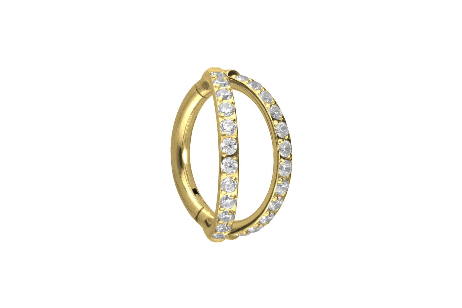 Titan Segmentring Clicker 2 RINGE + EINGEFASSTE KRISTALLE